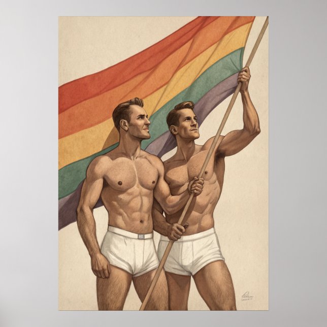 Vintage gay pride poster (Framsidan)