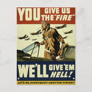 Vintage Ge'em helvetet vykort