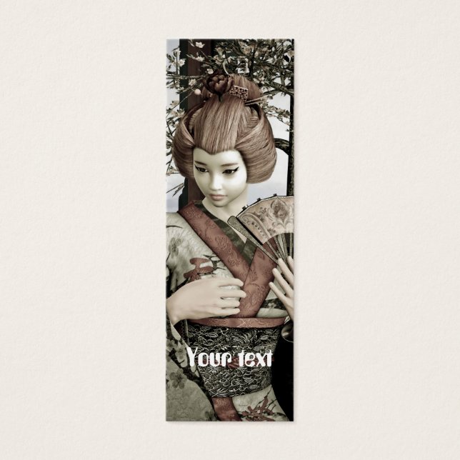 Vintage Geisha Litet Visitkort (Framsidan)