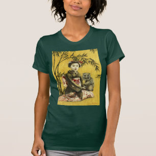 Vintage Geisha och Demon Womens T-shirt