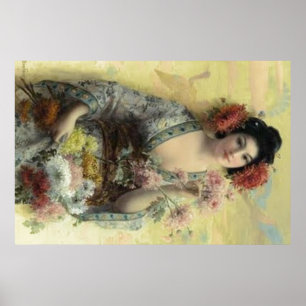 Vintage Geisha Poster