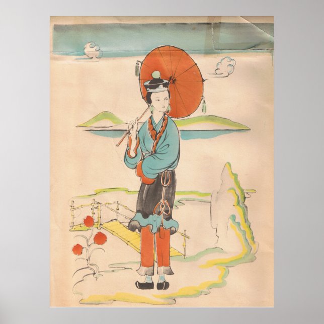 Vintage Geisha Poster (Framsidan)