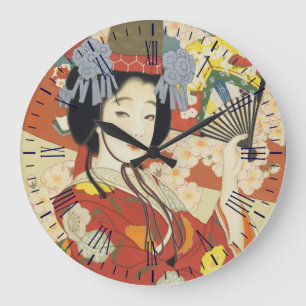 Vintage Geisha Stor Klocka