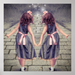 vintage gemini bästa vänner för alltid Tvillingfli Poster