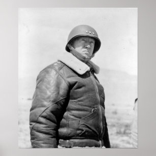 Vintage general George S. Patton WW2 Poster