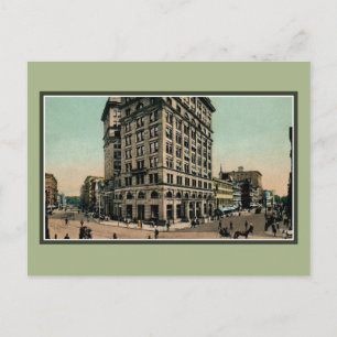 Vintage Genesee and Salina Streets Syracuse NY Vykort