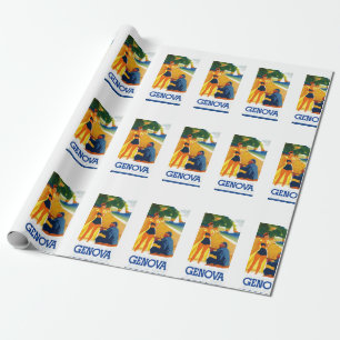 Vintage Genova Italien Turism Presentpapper