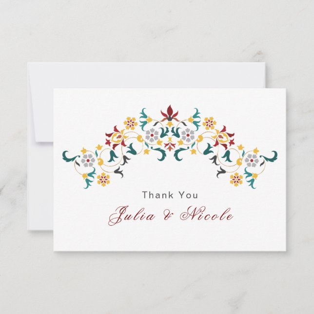 Vintage Geometri Intricate Classical Motif Bröllop (Framsida)