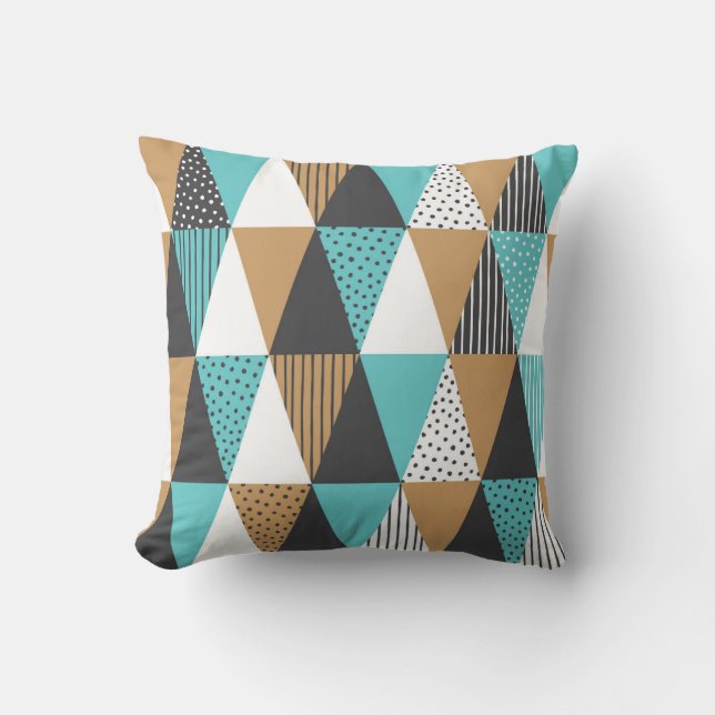 Vintage Geometric: Abstrakt Illustration. Kudde (Framsida)