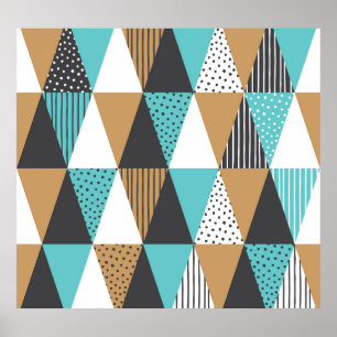 Vintage Geometric: Abstrakt Illustration. Poster