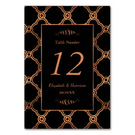 Vintage Geometric Art Deco Gatsby Bröllop Bordsnummer