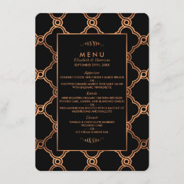 Vintage Geometric Art Deco Gatsby Bröllop Menu Meny