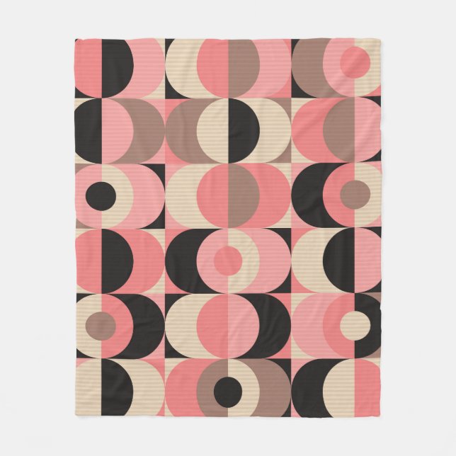Vintage Geometric: Classic Seamless Mönster Fleecefilt (Framsidan)