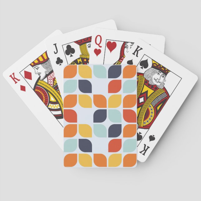 Vintage Geometric Mönster Casinokort (Baksidan)