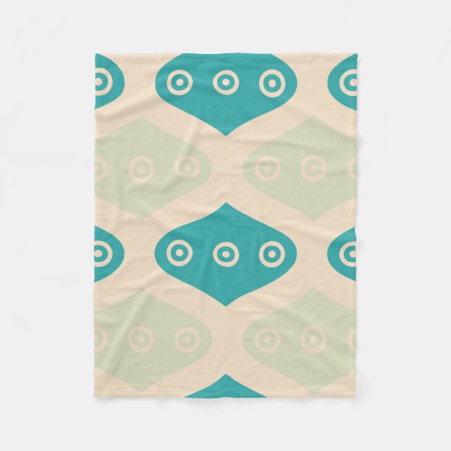 Vintage Geometric Mönster Fleecefilt (Framsidan)