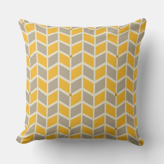 Vintage Geometric Mönster Kudde (Framsida)