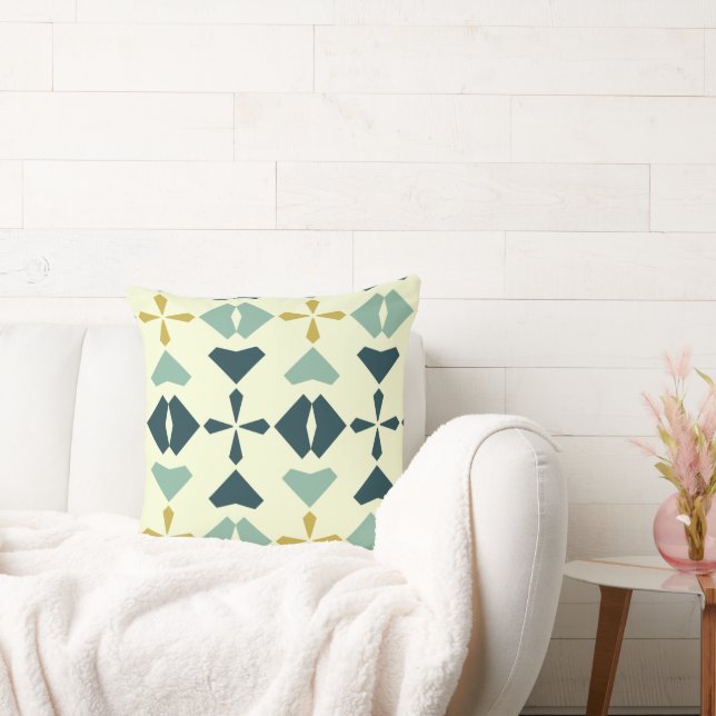 Vintage Geometric Pattern Kudde (Soffa)