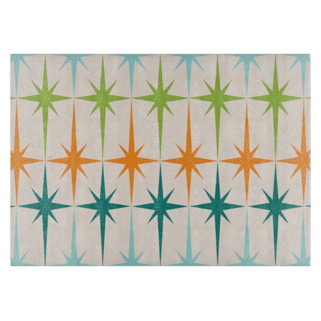 Vintage Geometric Starbursts Glass Clearboard (Framsidan)