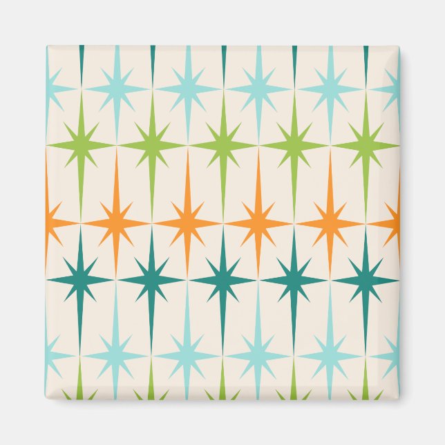 Vintage Geometric Starbursts Magnet (Framsidan)