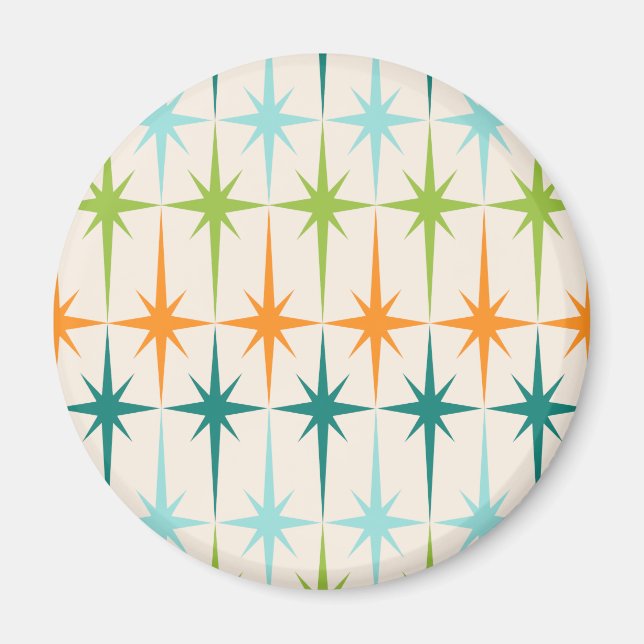 Vintage Geometric Starbursts Magnet (Framsidan)
