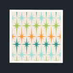 Vintage Geometric Starbursts Pappra Napkins Pappersservett<br><div class="desc">Vintage. Geometrik. Starburger. Om du kärlek någon av de där ord, är de här Vintagarna Geometric Starbursts Pappra Napkins till dig. Den moderna designen i mitten av århundradet har en gräddbakgrund med turkoshalter, kalkgrönt, orange och tealstjärnor. Modet är utformat så att det passar perfekt ihop med märkliga Lilla Onions Retro...</div>