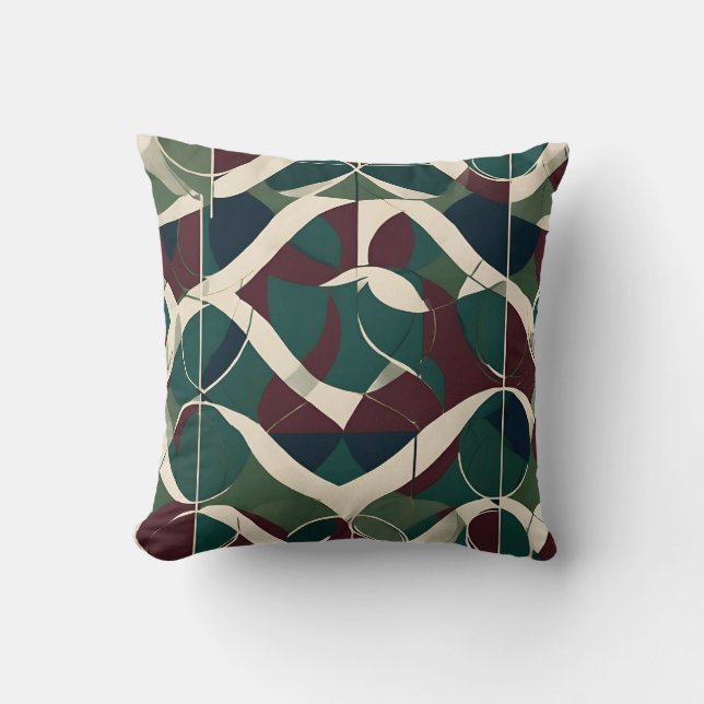 Vintage Geometric Throw Mönster Kudde (Framsida)