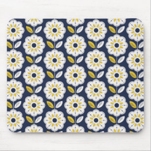 Vintage Geometrisk blomma Mönster Musmatta