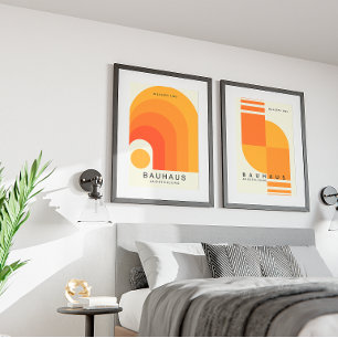 Vintage Geometrisk Konstaffisch   Mid-Century Mode Poster