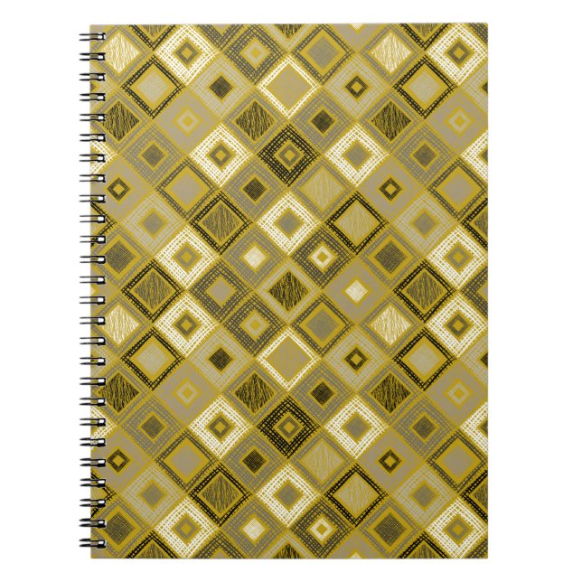 Vintage geometrisk romb, sömlöst mönster. anteckningsbok (Framsidan)
