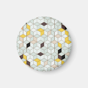Vintage, geometrisk svart vit mönster. magnet
