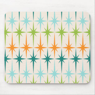 Vintage geometriska Starbursts Mousepad Musmatta