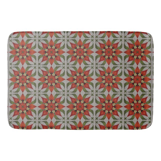 vintage geometriskt lapptäcksblock konstnärligt mö badrumsmatta (Framsidan)