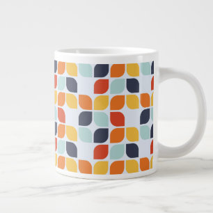 Vintage Geometriskt Mönster Jumbo Mugg