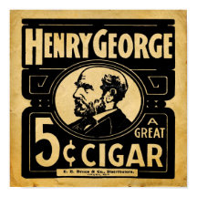 Vintage George Henry 5 Cent Cigar Print