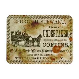 Vintage George Stewart Undertaker & Coffins Magnet