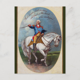 Vintage George Washington på Horseback Vykort