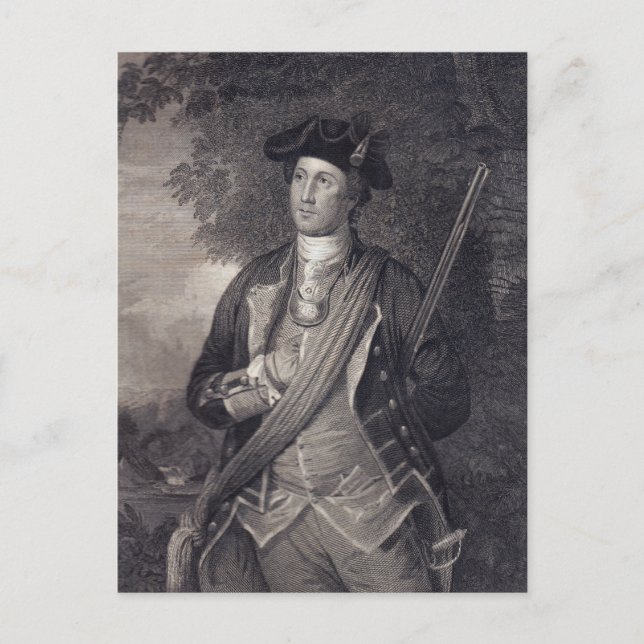 Vintage George Washington Porträtt Vykort (Framsida)