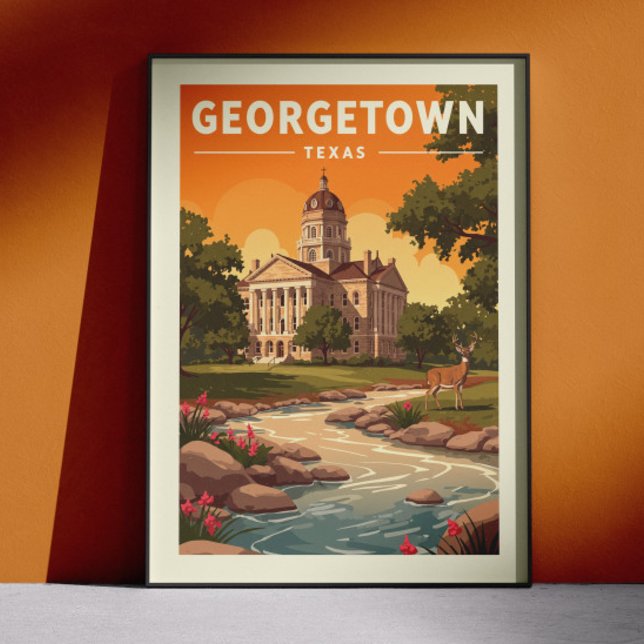 Vintage Georgetown Texas Poster (Skapare uppladdad)
