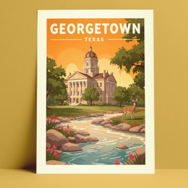Vintage Georgetown Texas Vykort (Skapare uppladdad)