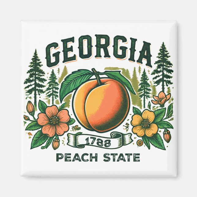 Vintage Georgia Magnet (Framsidan)
