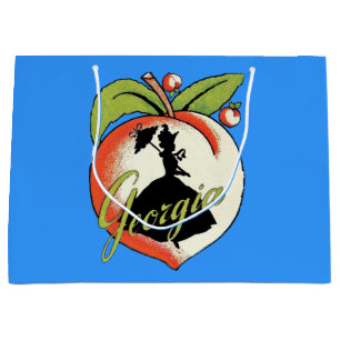 Vintage Georgia Peach Silhouette Southern Bell