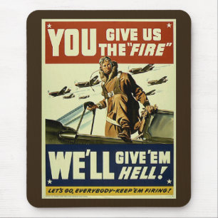 Vintage ger dem helvete Mousepad Musmatta