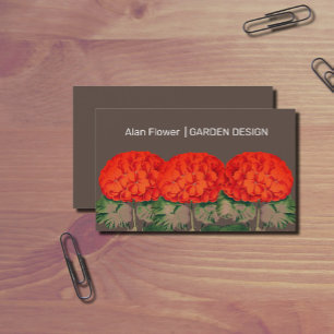 Vintage Geranium Trio - djärv blomster Visitkort