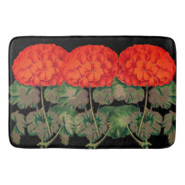 Vintage Geranium Trio - fet blommigt Badrumsmatta