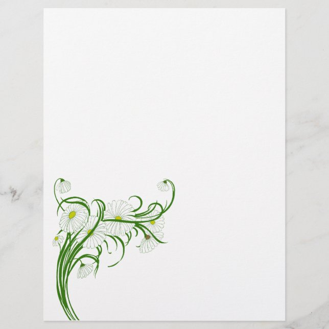 Vintage Gerber Daisy Flowers Vår Blommigt Bouquet (Framsida)