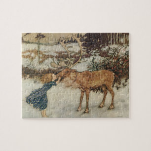 Vintage Gerda och renen av Edmund Dulac Pussel