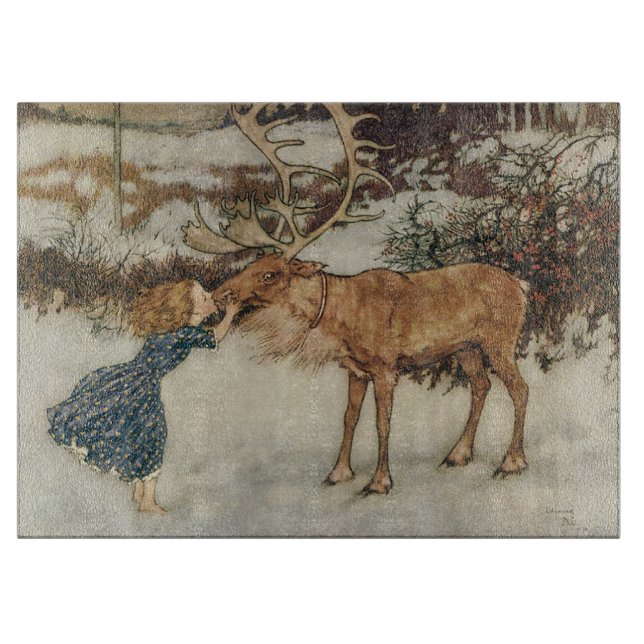 Vintage Gerda och Rener av Edmund Dulac (Framsidan)