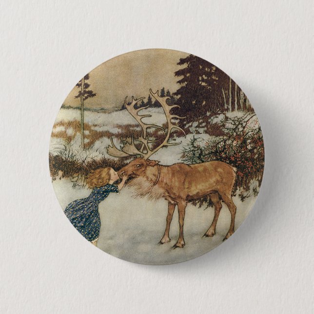 Vintage Gerda och Rener av Edmund Dulac Knapp (Framsida)