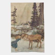 Vintage Gerda och Rener av Edmund Dulac