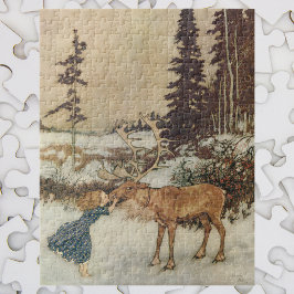 Vintage Gerda och Rener av Edmund Dulac Pussel